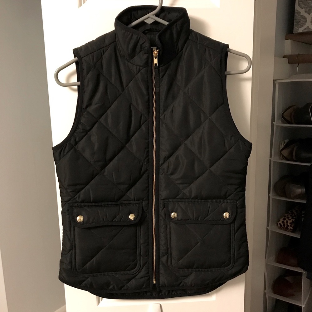 J. Crew Factory Black Puffer Vest